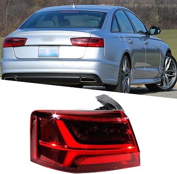 Tail Lights Fit for 2016 2017 2018 Audi A6 C7 Tail Light Assembly Tail Light Rear Tail Light Assembly Driver Side Tail Lamps Brake Light, Turn Signal, Reverse Lights High Configuration 4G5945095E