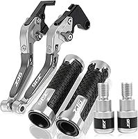 Vista 16 de Motocicleta para Y&AMAHA XJ6N XJ6 N XJ6DIVER XJ6 Diver 2009-2015 2014 2013 2012 2010 Palanca de embrague de freno manillar empuñaduras extremo Gris1