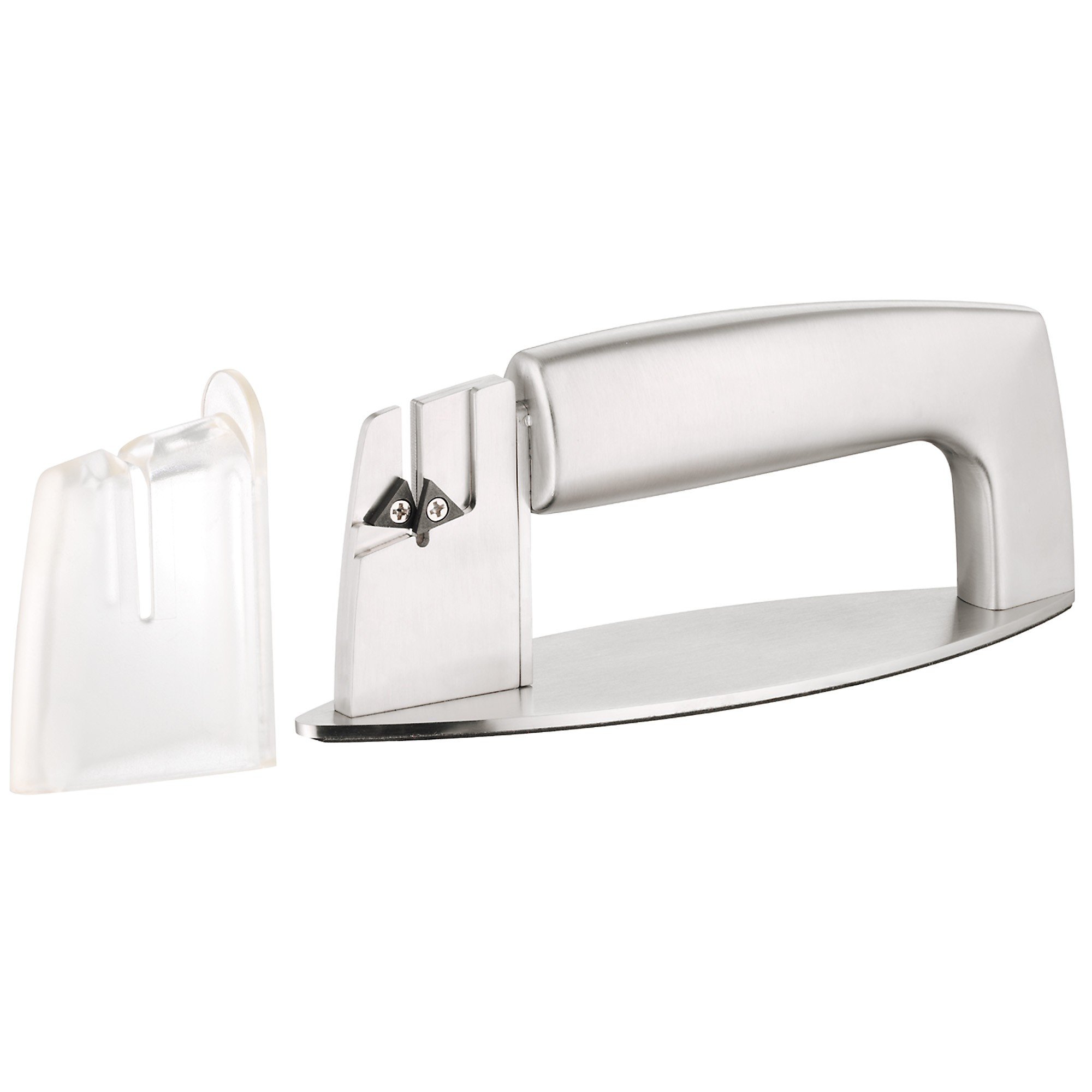 WMF Gourmet Messerschärfer, Schleifscheiben Hartmetall, Messerschleifer, Cromargan Edelstahl, Kunststoff, sichere Handhabung