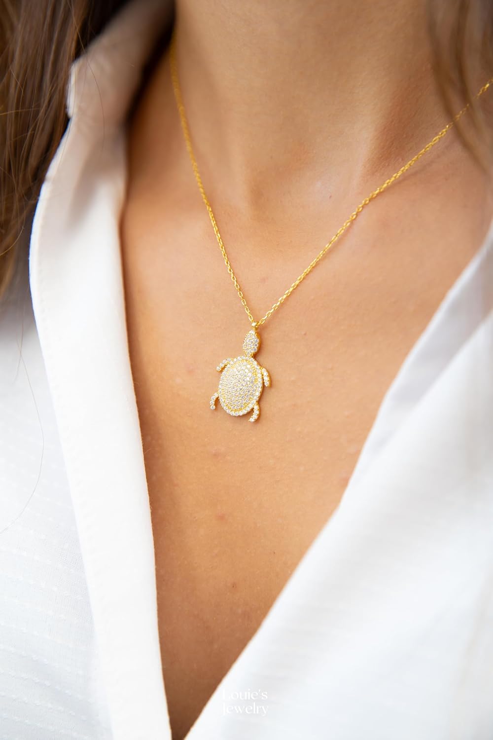 Turtle Necklace, Turtle Pendant, Tortoise Necklace, Tortoise Pendant, 925 Silver Handmade Jewelry, 14K Gold Plated, Gift for Her - Image 8