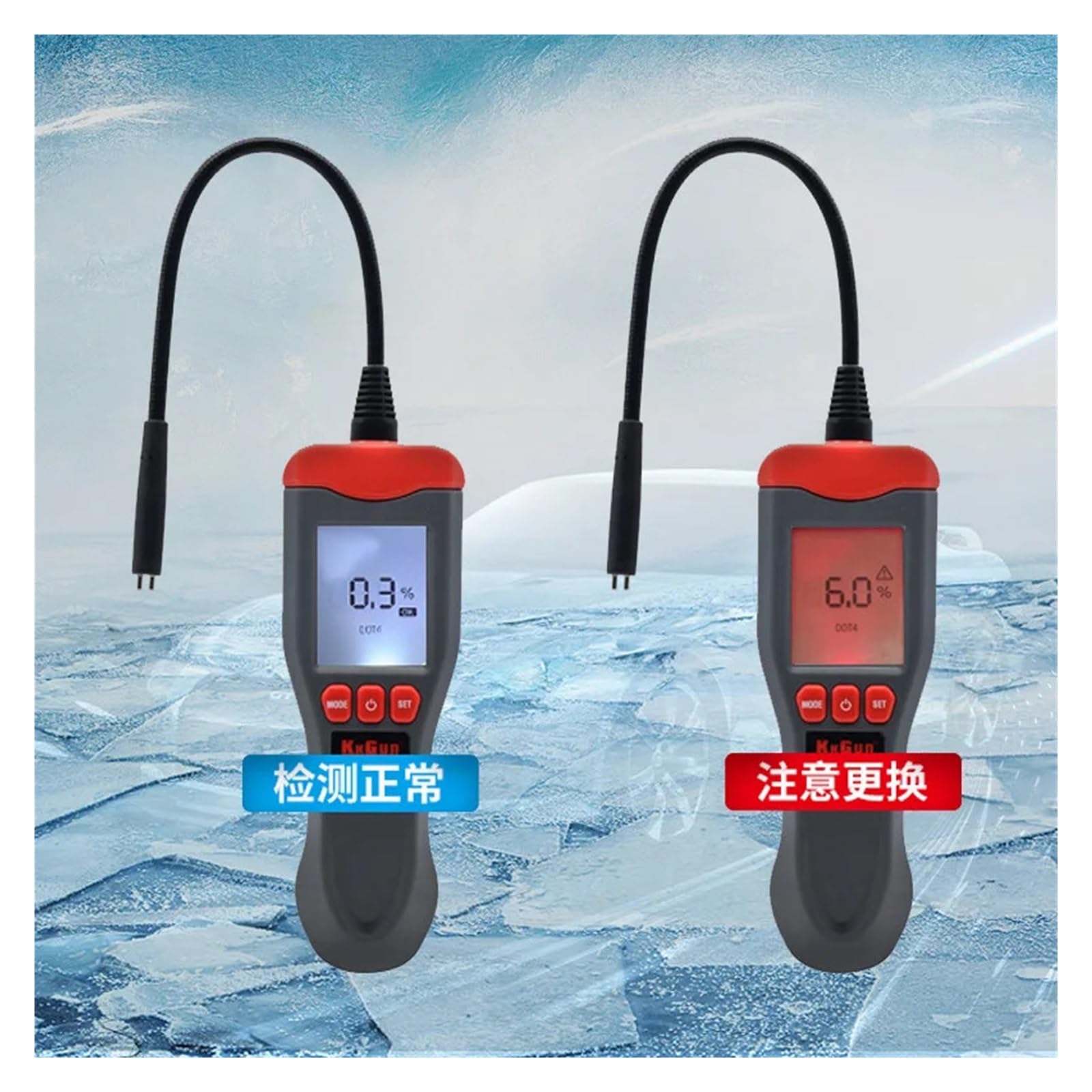 Tester per liquido freni, Penna di prova for olio freni Display digitale Rilevamento del fluido freni Rilevatore di umidità multi-olio for olio freni