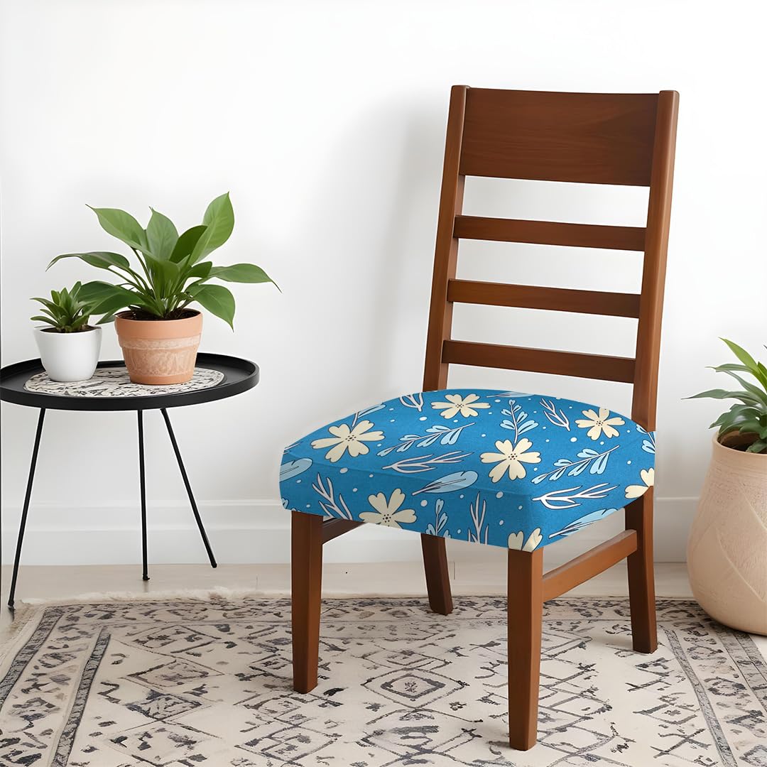 HOTKEI Pack of 4 Grey Geometric Print Dining Chair Seat Cover 200GSM Fabric Elastic Magic Chair Cover Stretchable Protector Slipcover for Dining Table Chair Cover Set of 4 Seater (B0DCFNMVSC) Amazon Price History, Amazon Price Tracker