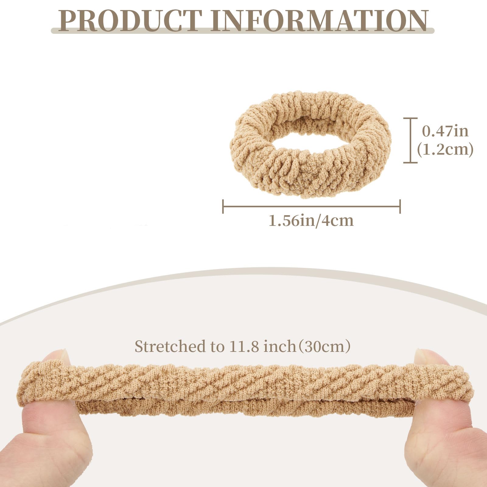 ZOUIQSS 10 Pcs No Damage Hair Ties Thick Hair Elastic Rubber Bands Hair Accessories Scrunchies Seamless for Women(Style10) - Image 2