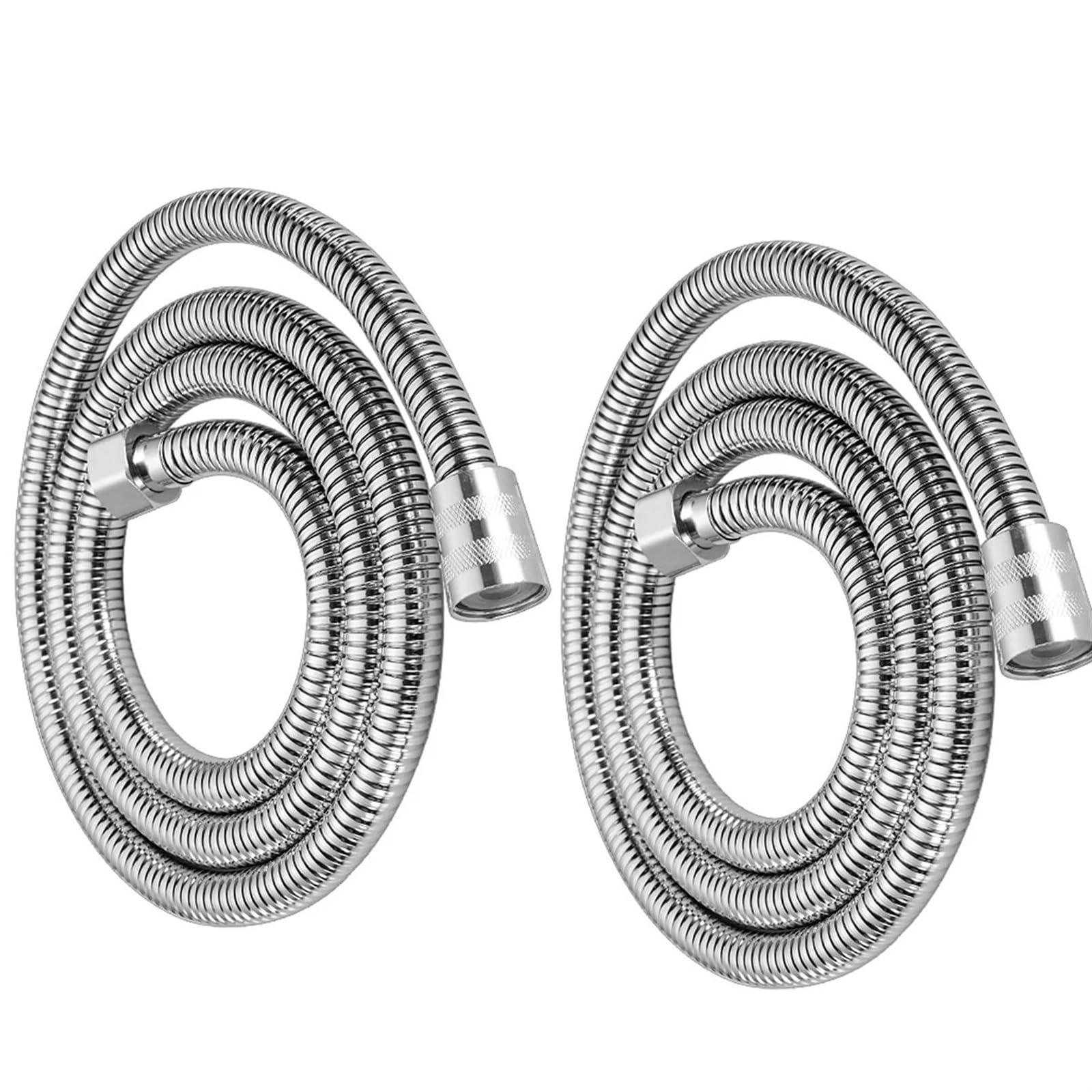 Manguera Ducha Manguera de Ducha Flexible de Acero Inoxidable, extensión de Manguera de Agua for Ducha de baño, Piezas de Repuesto giratorias(2PCS)
