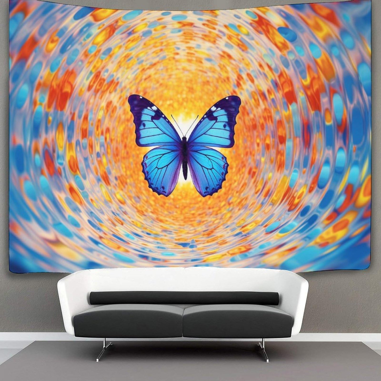 kaiyun Butterfly Tapestry Bedroom Aesthetic Indie Wall Room Decor Wall Hanging,Wall Art 180cmx230cm