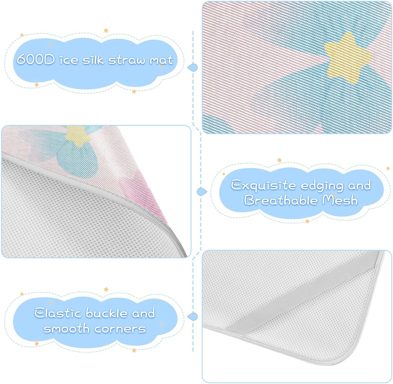 Cartoon Bow Pink Cooling Baby Waterproof Crib Mattress Protector 28" x 52" Absorbent Bed Pads for Adults for Baby&Toddler