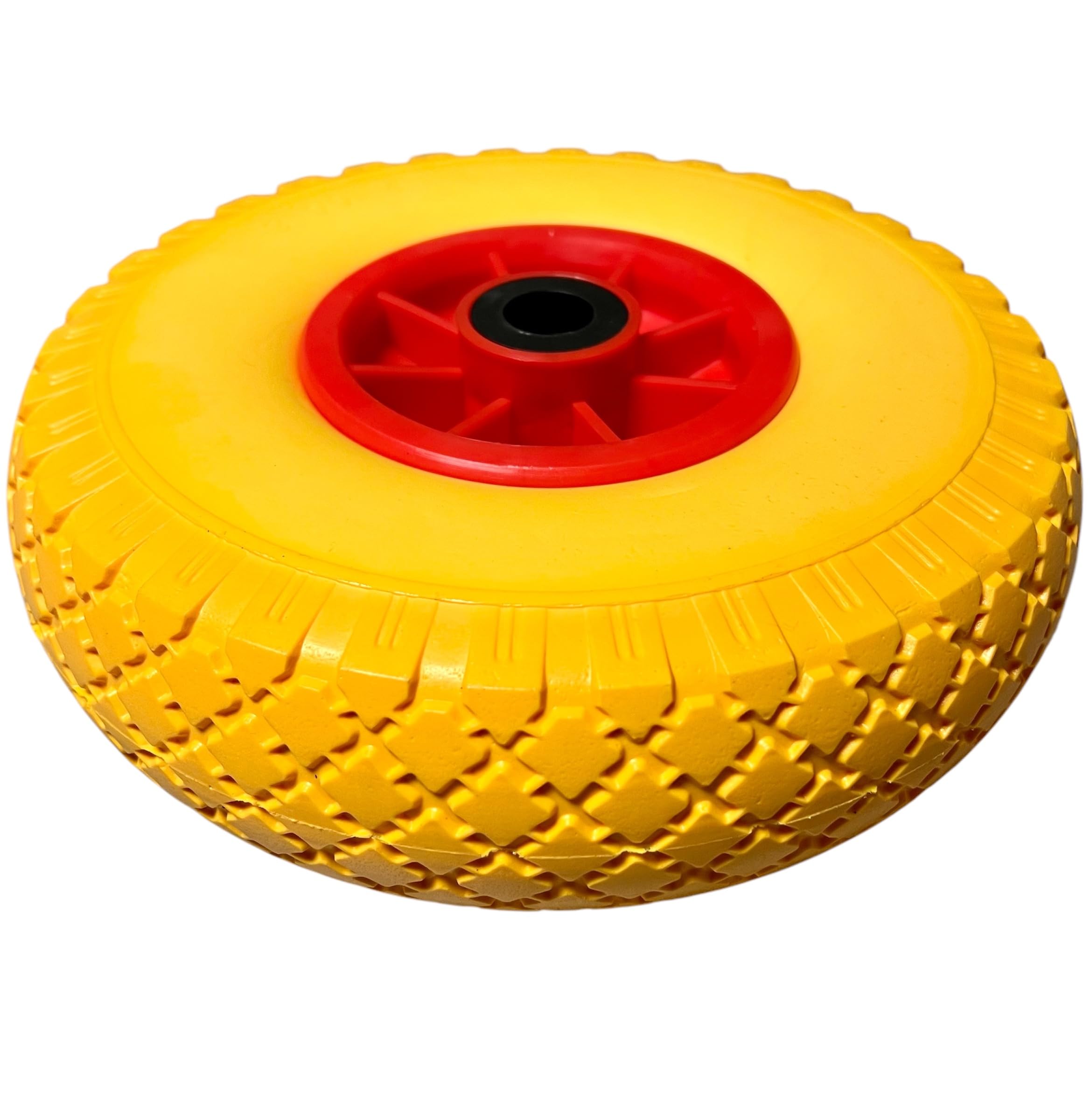 KOVA 1 ruota per carriola, a prova di foratura, con diametro di 260 mm, per asse da 2 cm, diametro asse 3.00 – 4, ruote di ricambio per carrello, ruote in gomma piena, G/R, PU, W