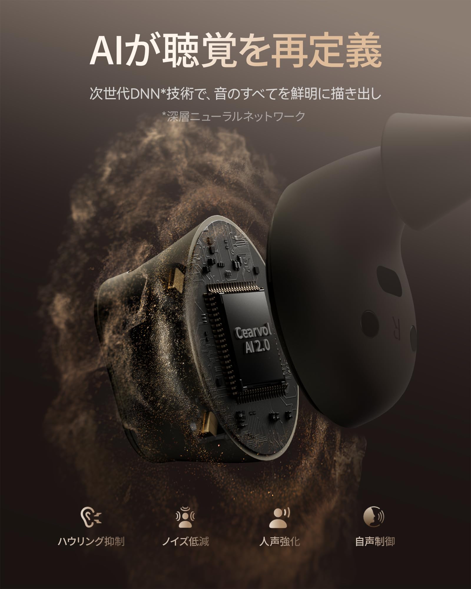 Amazon.co.jp: 【Cearvol Wave Lite集音器】高齢者向け AIノイズ低減