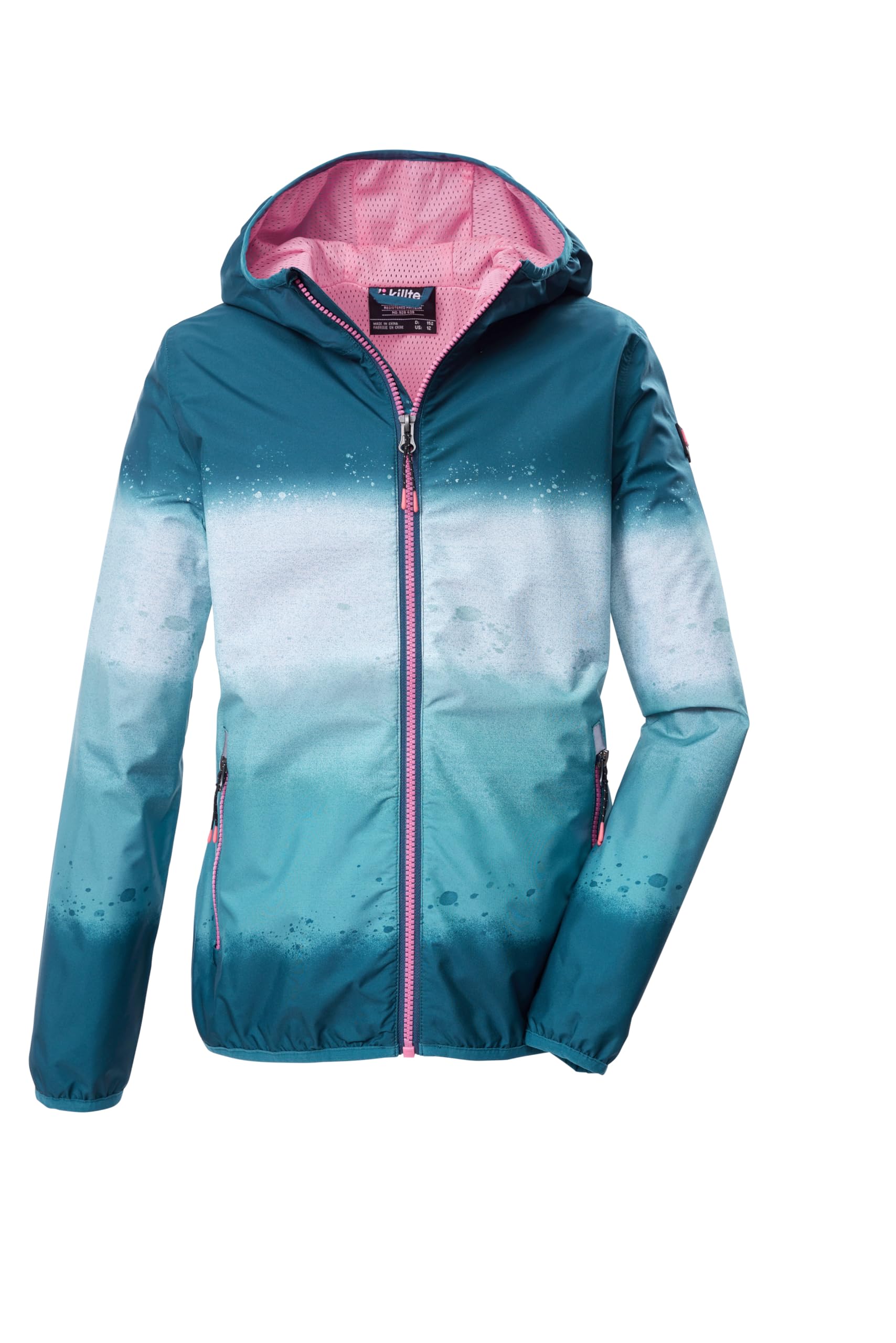Killtec Mädchen Kos 155 Grls Jckt Funktionsjacke/Regenjacke wasserdicht mit Kapuze