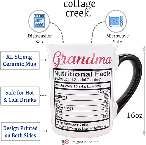 Miniatura 2 de Cottage Creek Taza grande para abuela, taza de café de cerámica de 16 onzas, regalos para abuela