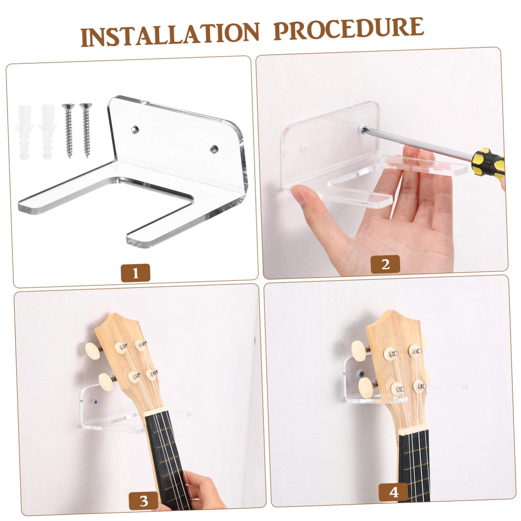 Toyvian 9 zestawów stojaków na gitarę banjo, uchwyt ścienny na gitarę, wieszak na gitarę, wieszak wystawowy, wieszak na ubrania, uchwyt ścienny, uchwyt na gitarę, uchwyt na skrzypce, podłączenie