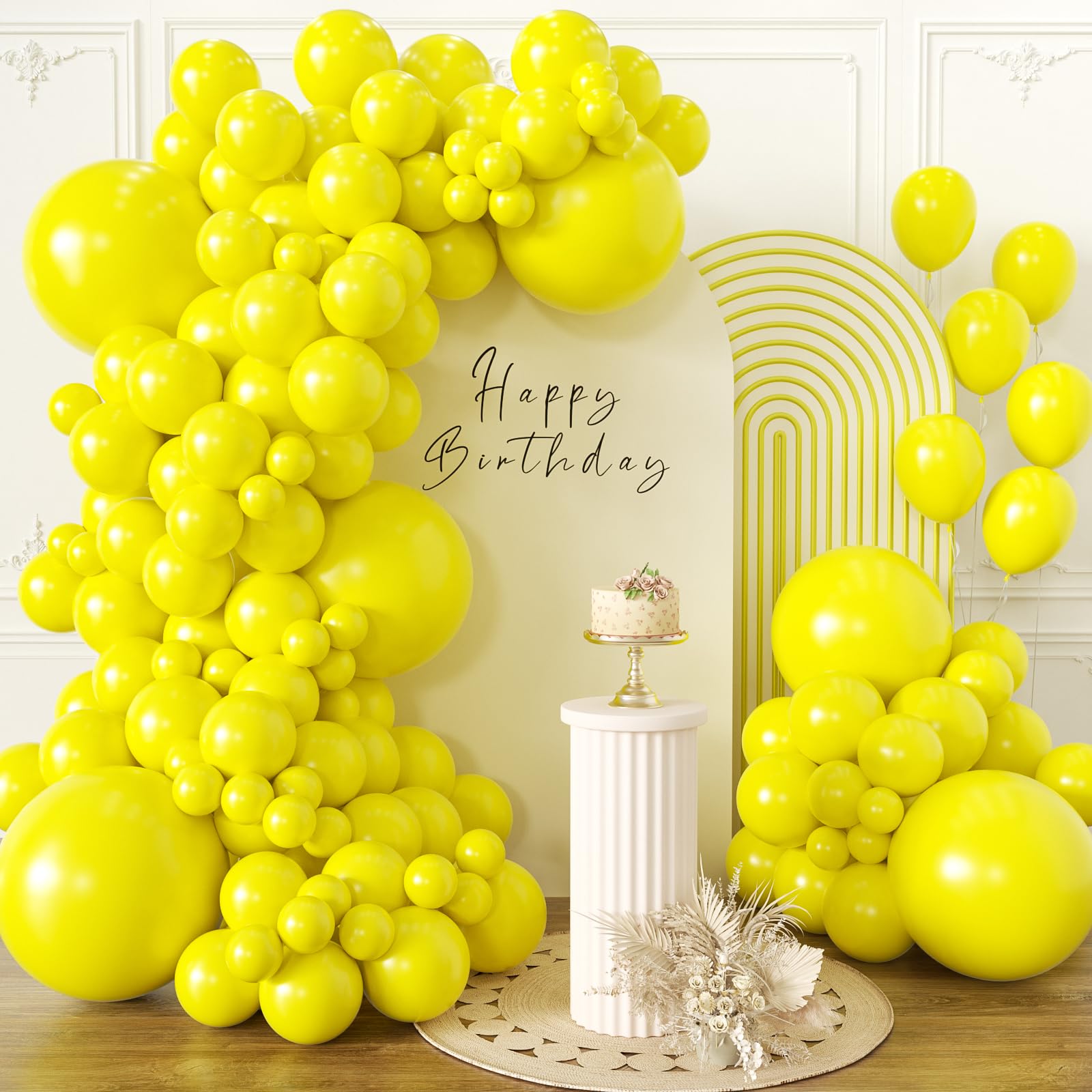 KALOR Yellow Balloons 110 Pcs Different Sizes 18 12 10 5 Inch Latex Balloons Kit for Birthday Baby Shower Wedding Graduation Party Decorations