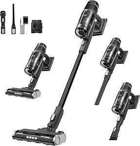 Eureka Cordless Stick Vacuum Cleaner, 350W Suction, 60-Min Runtime, Anti-Tangle Brushroll, Intelligent Sensing Technology, Rechargeable, Ideal for Pet Hair, HardFloors & Carpets, ReactiSense 440