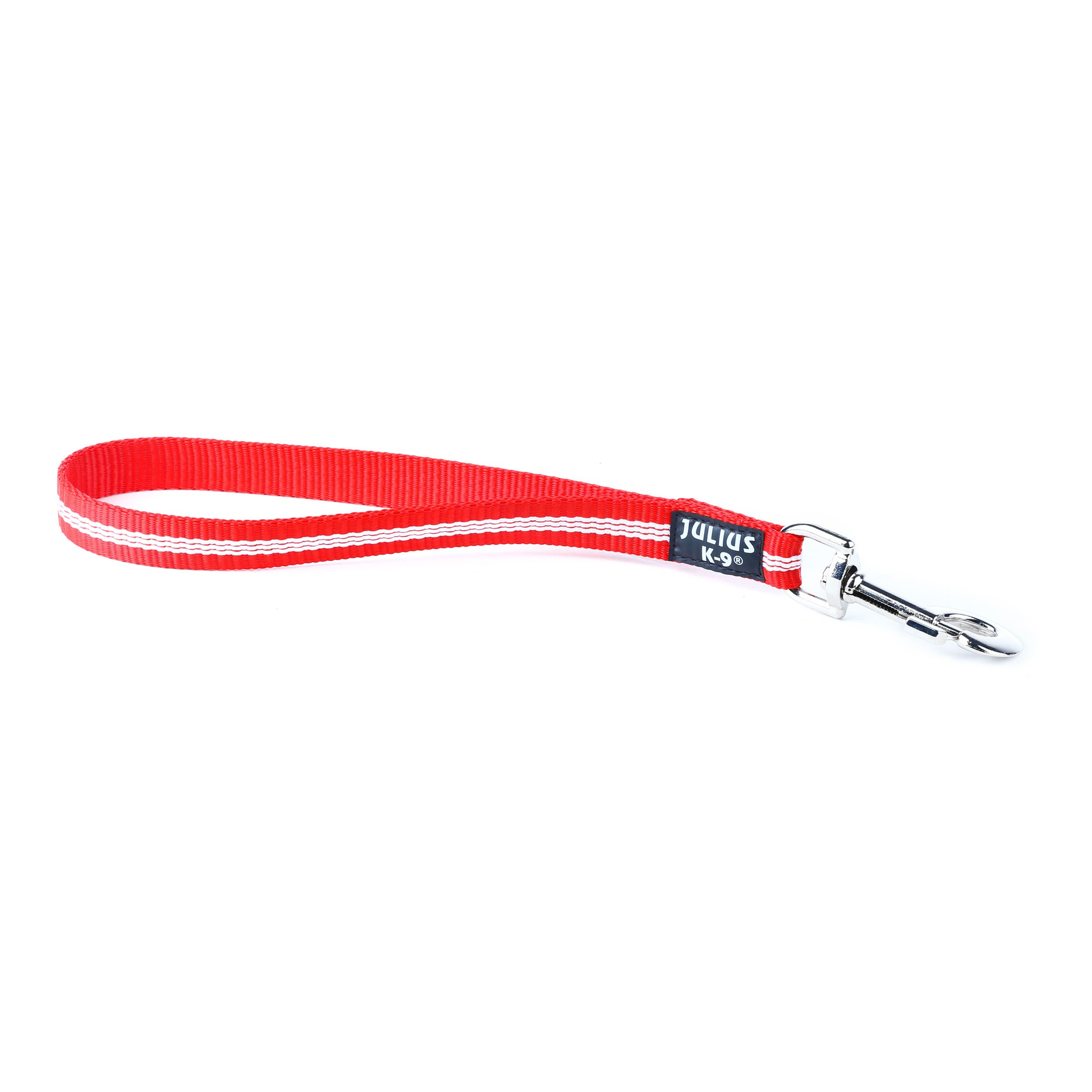 IDC Tubular Webbing Short Leash, 19 mm x 35 cm, Red