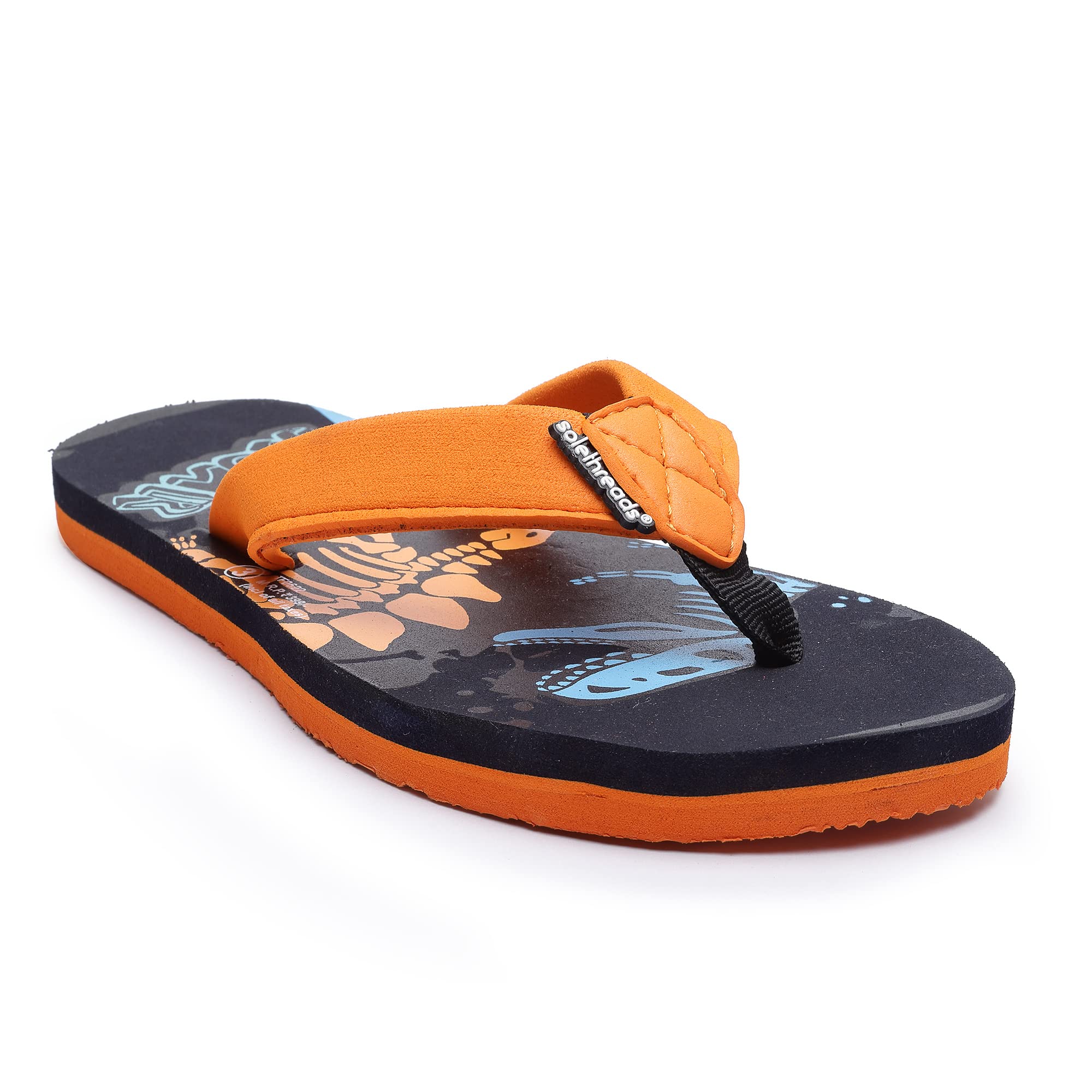 SOLETHREADS DINO (K) | Kids | Slipper | Flip Flops | Home | Outdoor | Comfortable | Soft | Cushion | UK 9 KIDS | NAVY/ORANGE (B0B9RTYYG3) Amazon Price History, Amazon Price Tracker