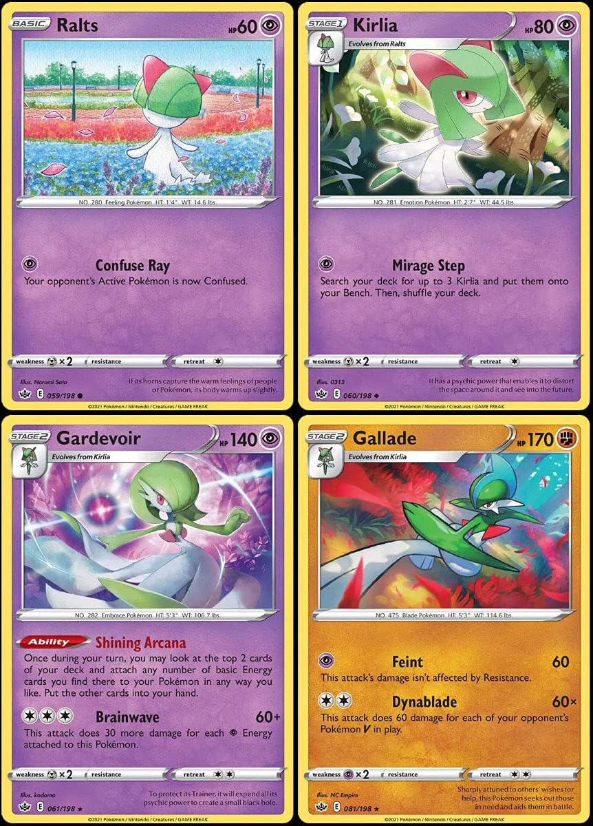 Buy Gardevoir 061198 Gallade 081198 Chilling Reign Evolution Card Lot Rare 4 Card Lot Online In Indonesia B09dbxf8cq