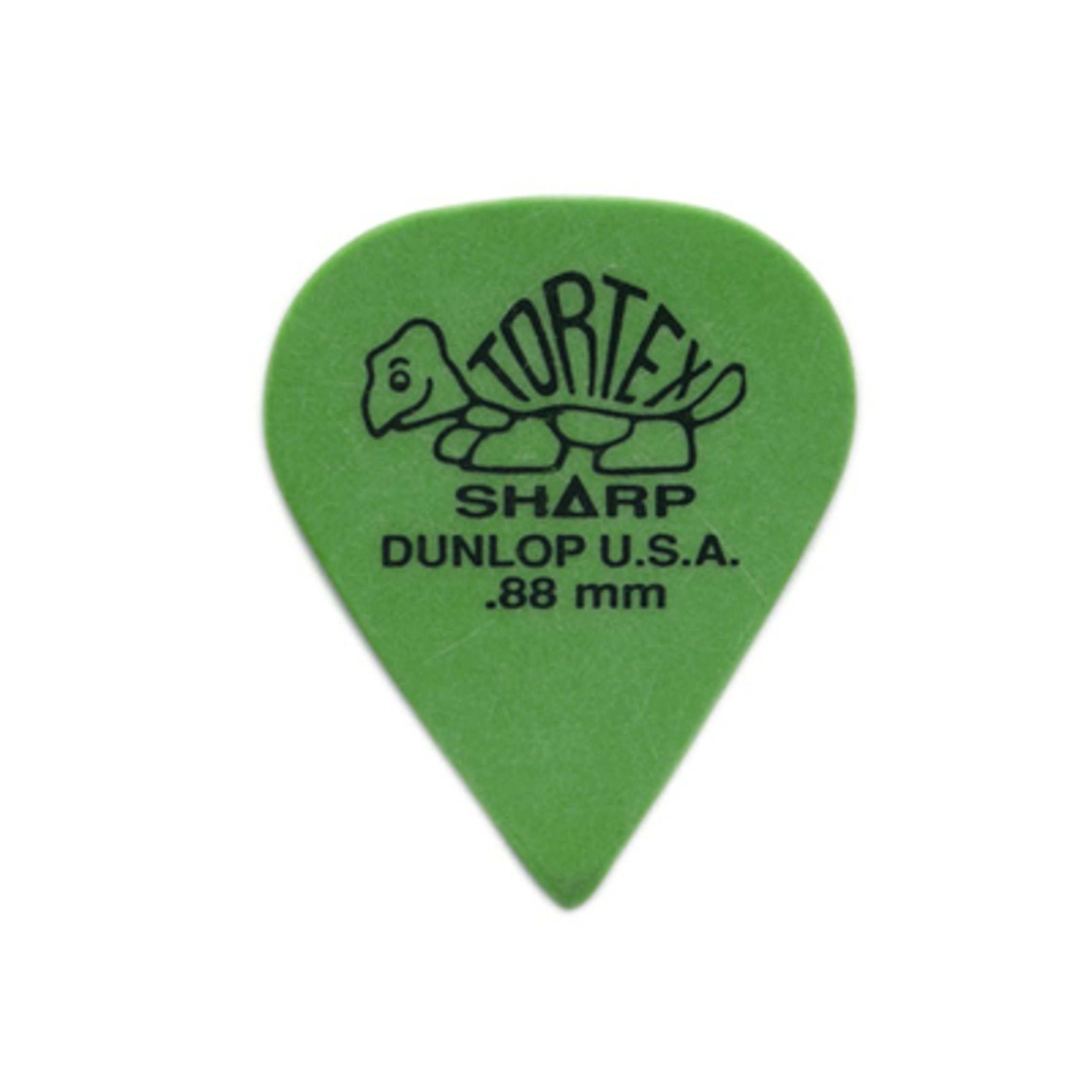 Dunlop 412P.88 Tortex® Sharp, Green.88mm, 12/Player's Pack