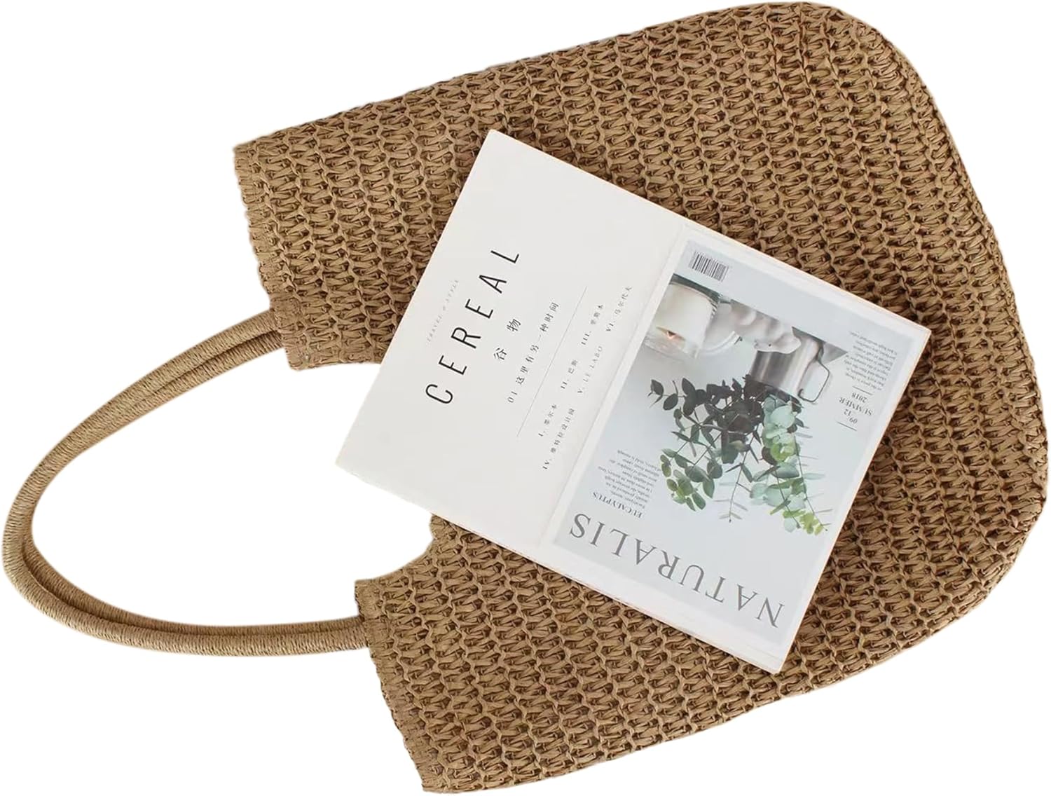 Straw Beach Bags for Women Large Beach Tote Bag Woven Shoulder Handbag Purse for Summer - Image 5