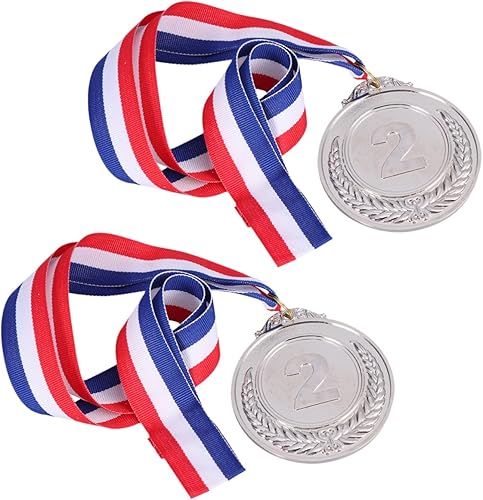 Miniatura 5 de BESPORTBLE Medalla de premio de metal 2pcs Medalla de concurso Medalla Deportes Medallas Número de trigo