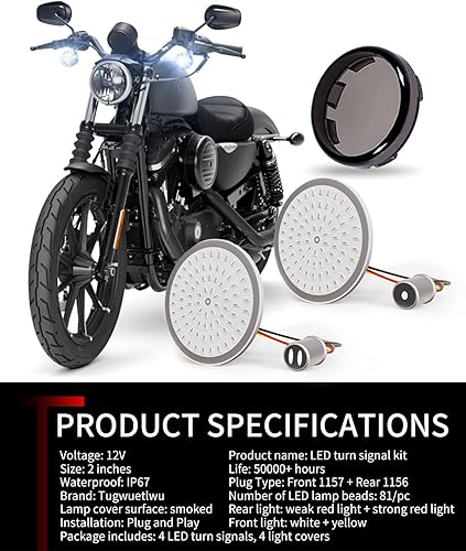Miniatura 7 de Kit de luces intermitentes delanteras 1157 + traseras 1156 LED para motocicleta Harley Davidson 1986-2023 Street Glide Road Glide Road King