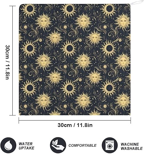 Miniatura 2 de Decorative Hand Towels for Bathroom - Retro Sky Pattern Print Soft Absorbent Small Bath Hand Towels for Kitchen, Farmhouse, Spa, Hotel, Guest Tea