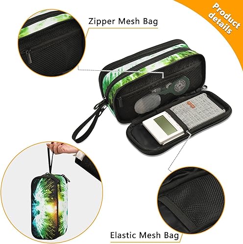 Miniatura 3 de Fireworks Phoenix - Estuche para lápices para niños y niñas, bolsa de gran capacidad para bolígrafos de 3 compartimentos, estuche organizador de