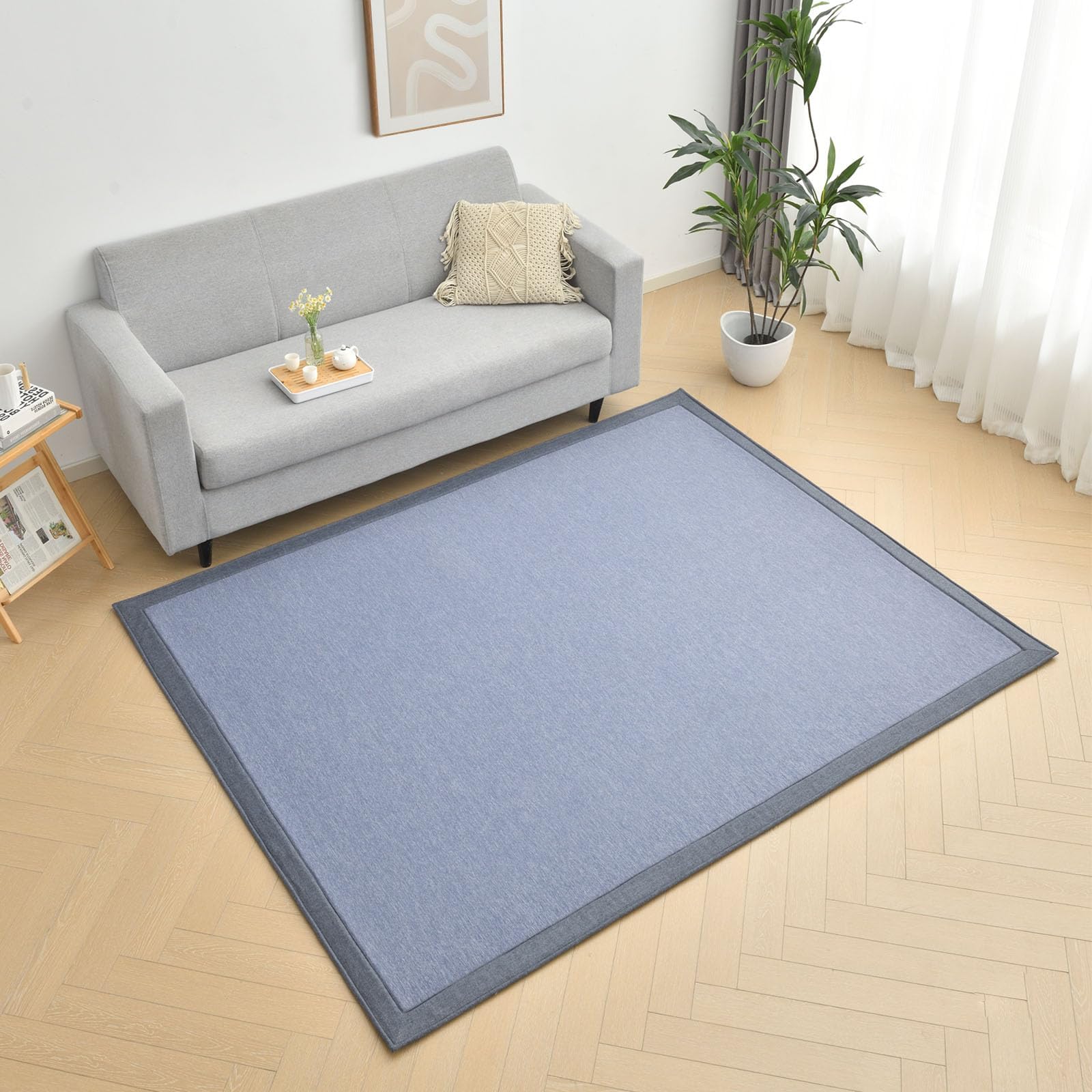 Amazon | フリーリー ラグ カーペット ひんやり 夏用 洗える 190×240cm ウレタン10mm 厚手 ひんやりマット ラグマット ...