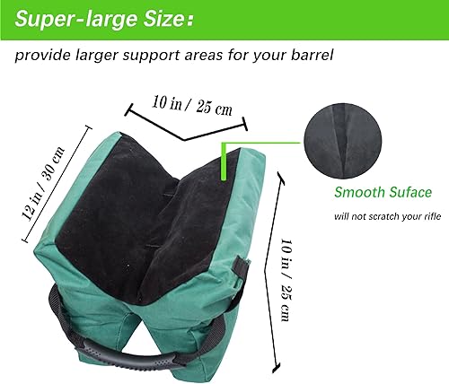 Miniatura 2 de Bolsa de descanso de tiro para rifles sin llenar, táctica 600D resistente al agua Oxford soporte para sacos de arena para tiro al aire libre y caza