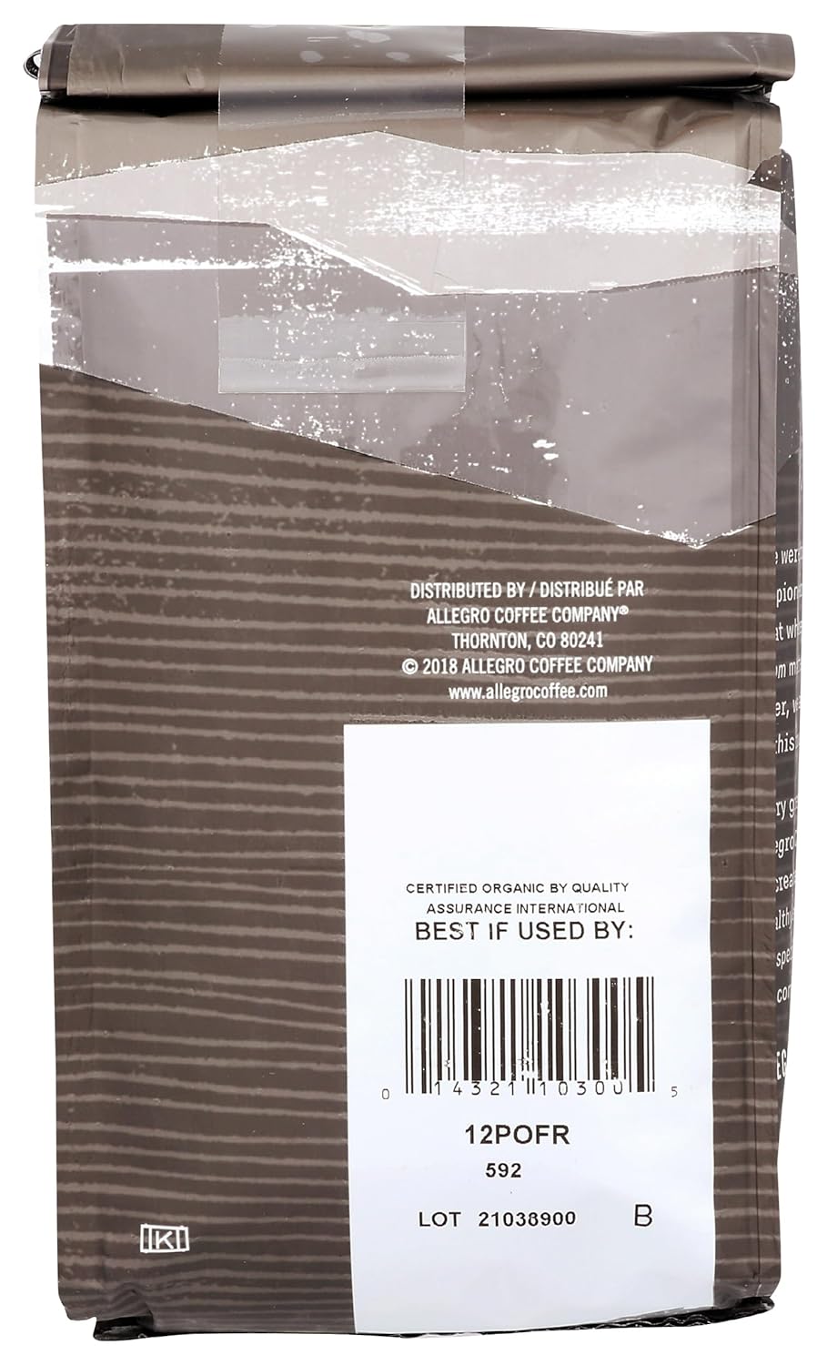 Allegro Coffee Decaf Organic French Roast Whole Bean Coffee — image 2