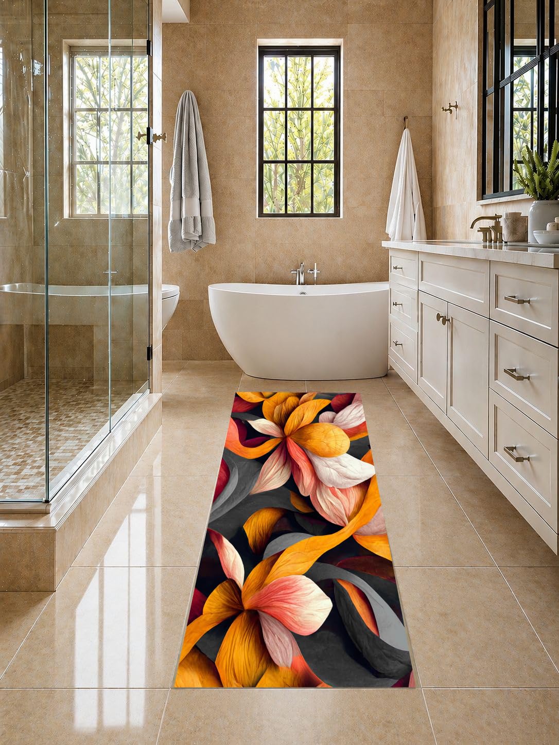 HMO HOME MY OWN Passatoia 50x300 cm Made in Italy in 100% Vinile, Aderente al Pavimento, Resistente e Facile da Pulire, Tappeto Multiuso per Cucina, Bagno, Ingresso e Corridoio