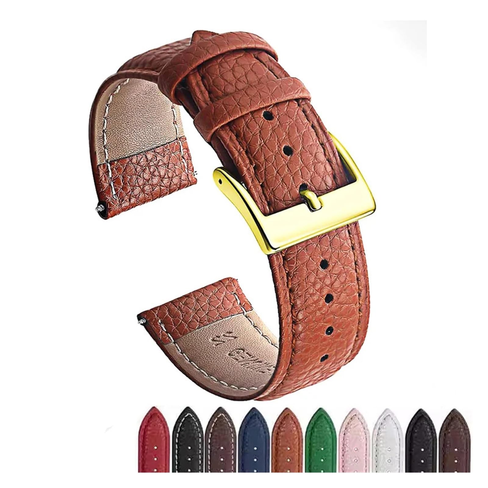 yingyingjia Bracelet De Montre En Cuir Véritable For Homme Et Femme | Bracelet en cuir véritable 16 mm, 18 mm, 20 mm, 22 mm.