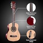 ADM Guitare classique acoustique débutante 30 Inch Nylon Strings Ensemble de guitare en bois pour les jeunes filles garçons Guitarra leçons en ligne avec Gig Bag, Strap, Tuner, Extra String, Pick, Natural
