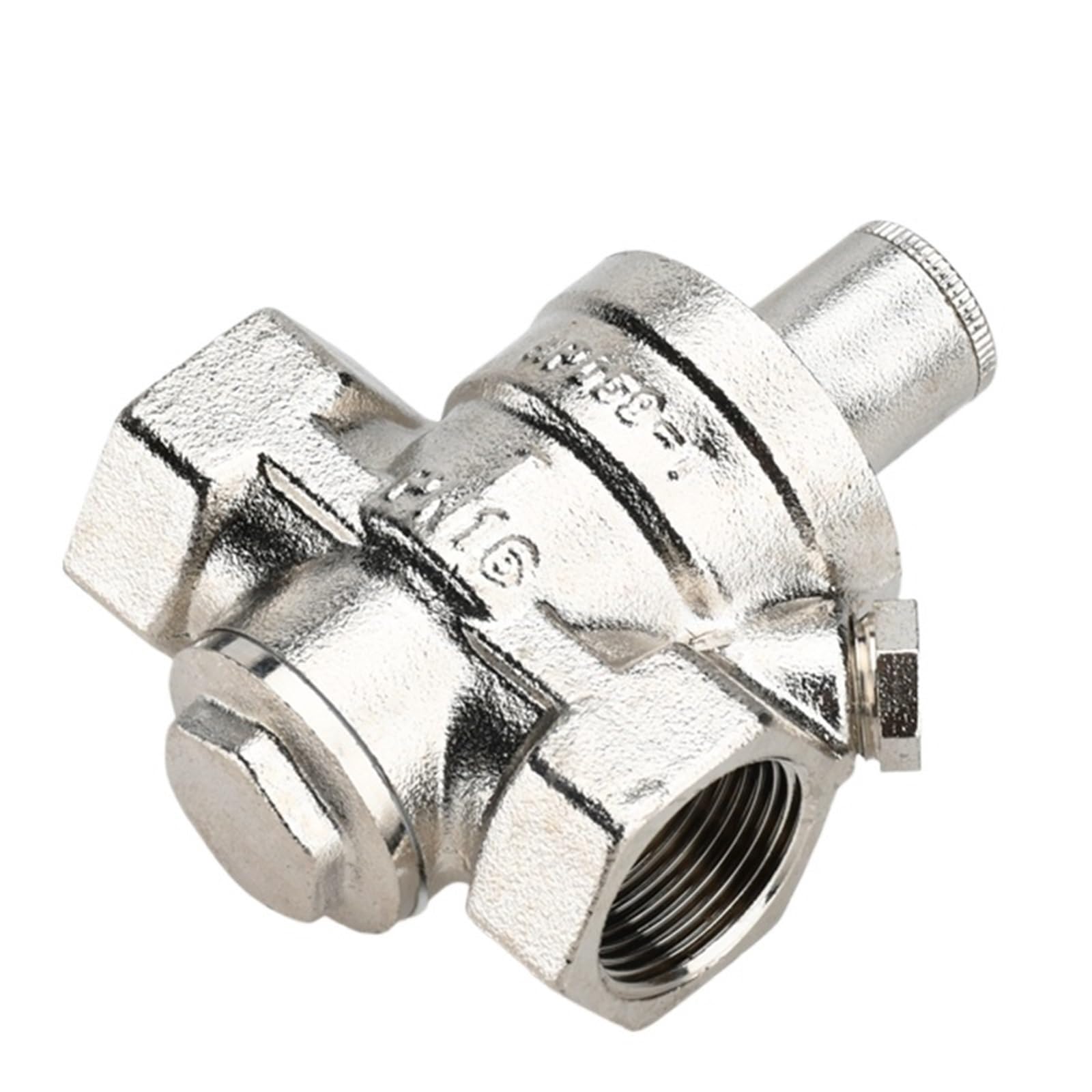 Válvula Reductora de presión, 1 válvula Reductora de presión Agua Hembra Varios tamaños(1/2" with Gauge)