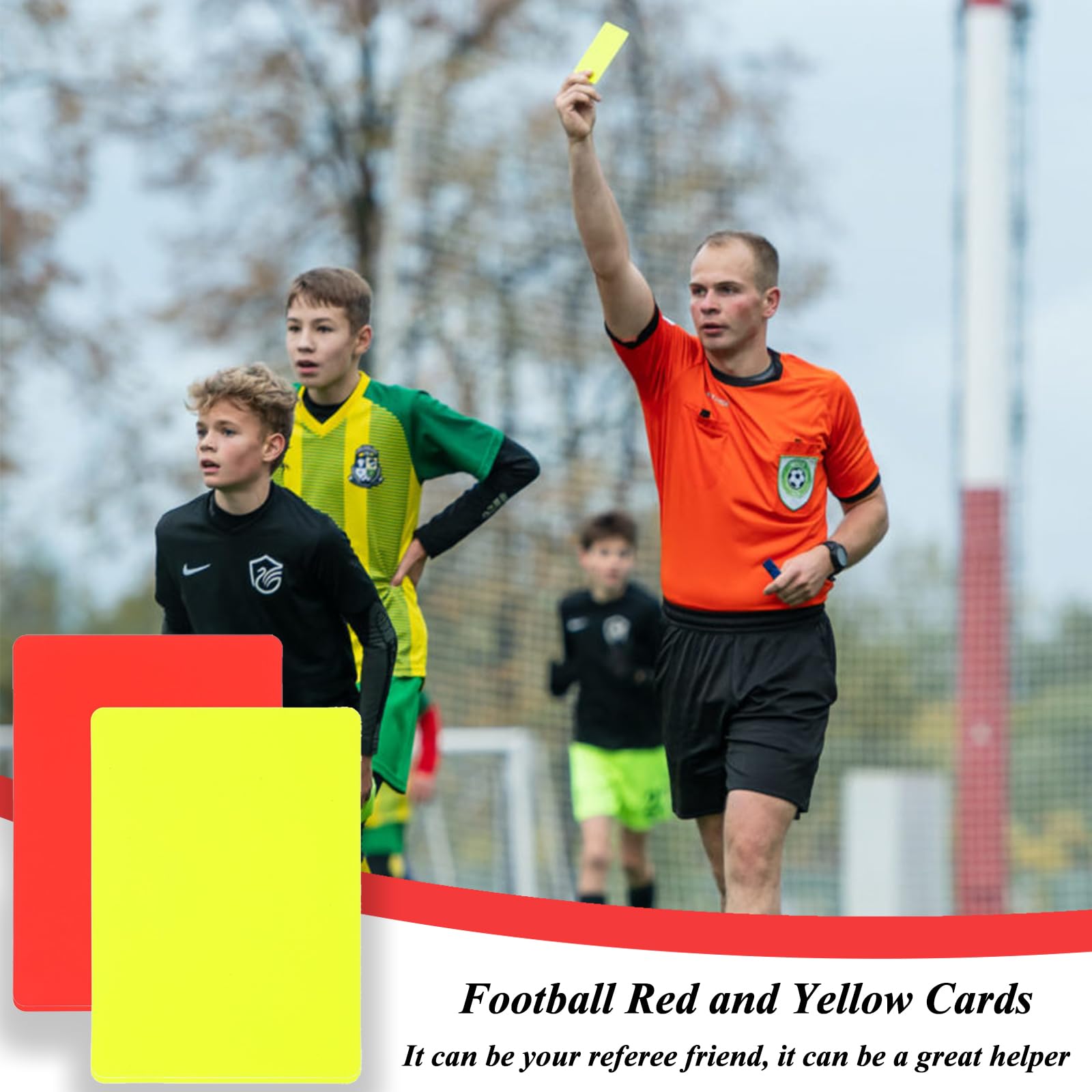 Juego de 20 Tarjetas de árbitro de fútbol, robustas Tarjetas de árbitro Rojo y Amarillo, 8 x 11 cm, de PVC, Accesorios indispensables para Cualquier Juego de fútbol