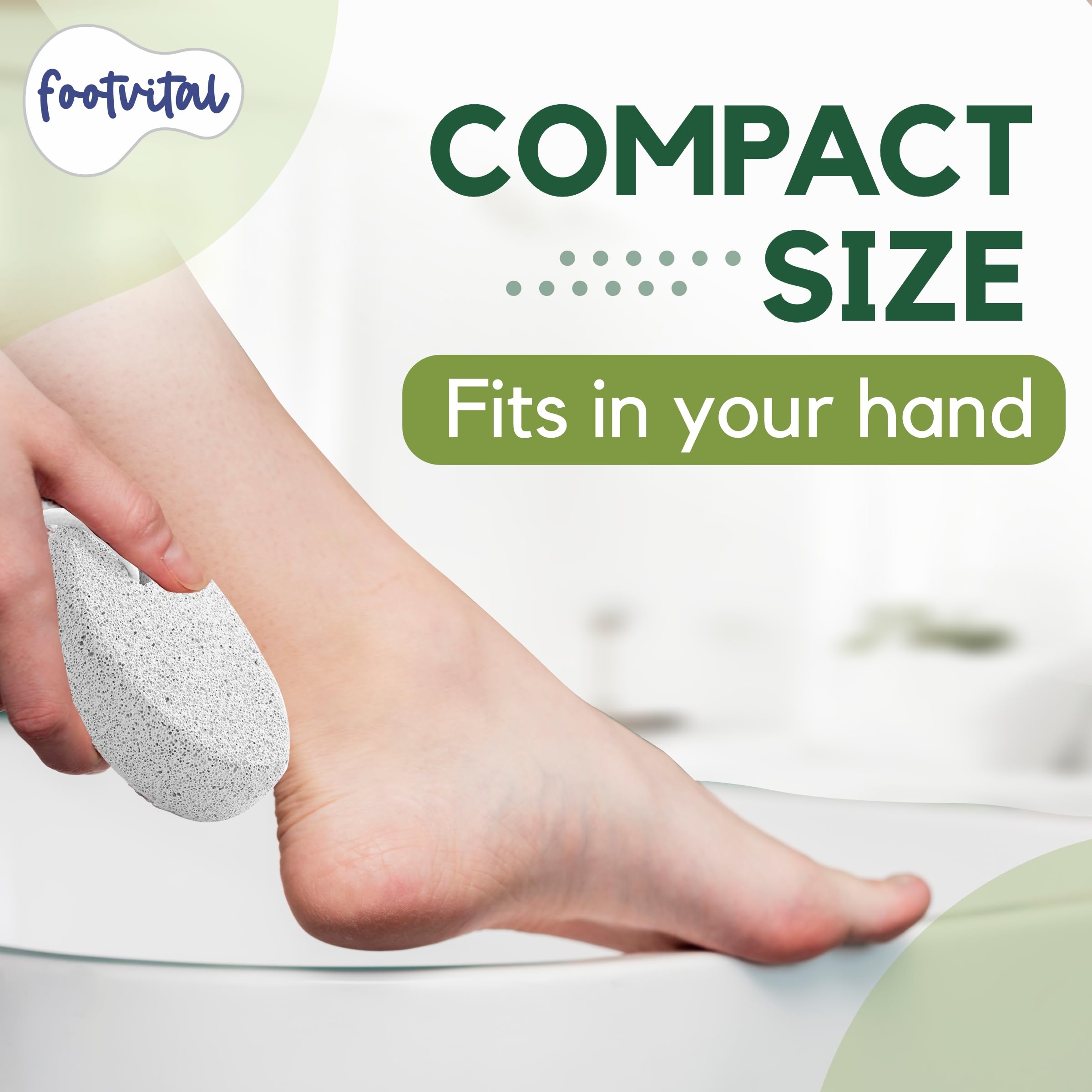 Footvital Lava Pumice Stone for Feet | Natural Foot Callus Remover for Soft, Smooth Skin | Pedicure Spa Tool with Hanging Rope | Multicolor (Pack of 2) - Image 3 thumbnail