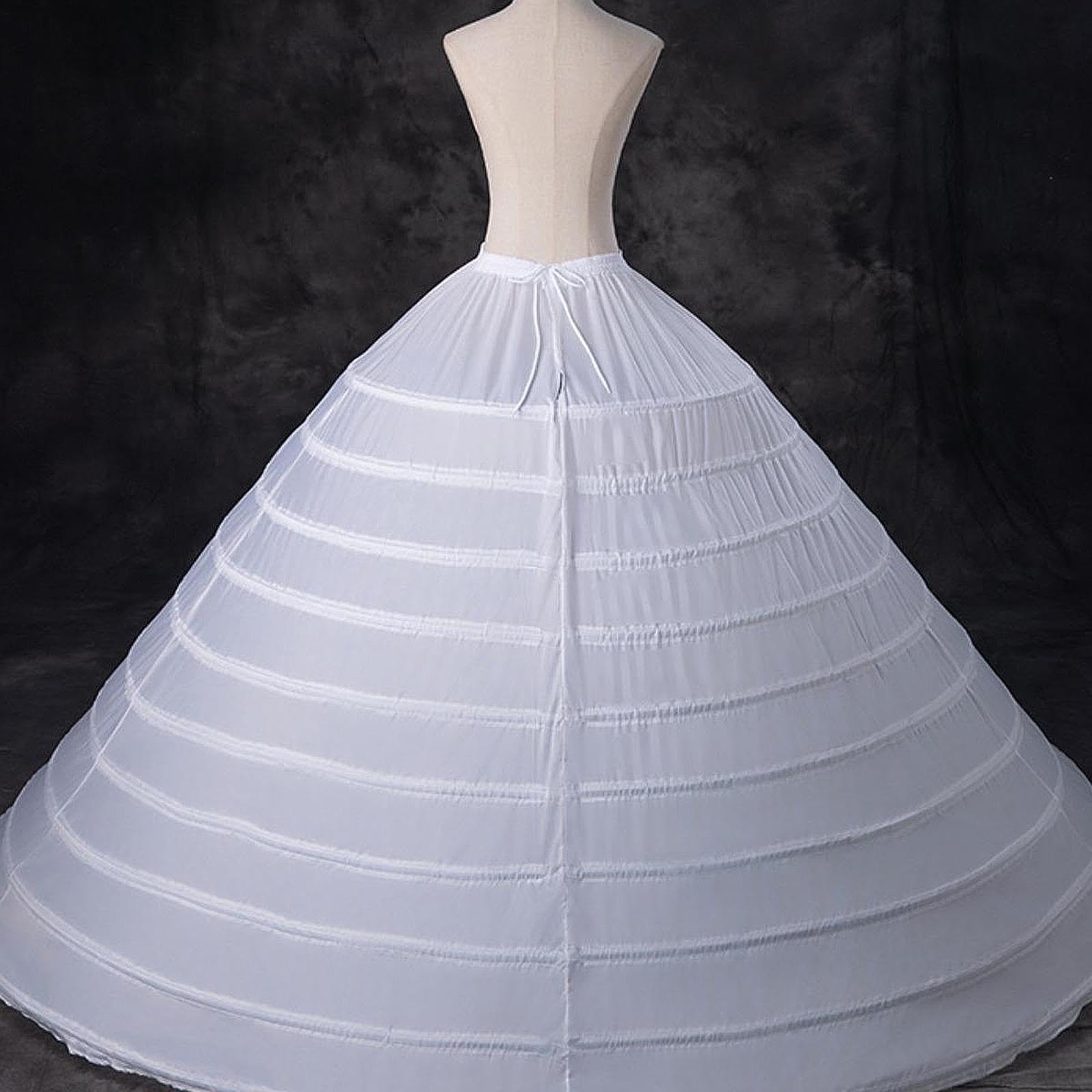 Elegante sottogonna in crinolina da donna con 10 cerchi, offre una | struttura robusta per qualsiasi stile di abito con il comfort. Abito da sposa in crinolina da donna.