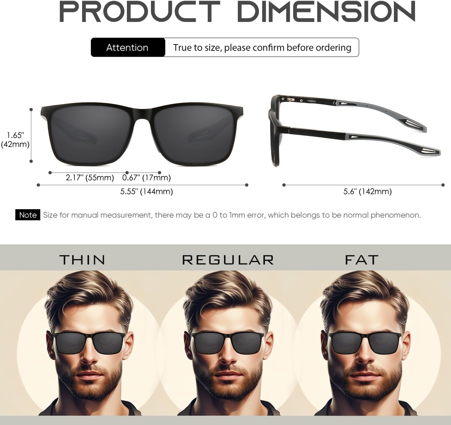 Missfive 2 Pack Upgraded TR90 Reading Sunglasses Men, Sporty Full Lens UV400 Protection Sun Readers Metal Spring Hinge