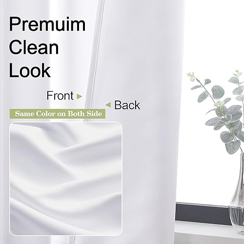 Miniatura 151 de OWENIE Sally Ever Green Cortinas Opacas para Dormitorio Sala de Estar 63 Pulgadas de Largo Juego de 2 Paneles, Aislamiento Térmico Ahorro de Energía