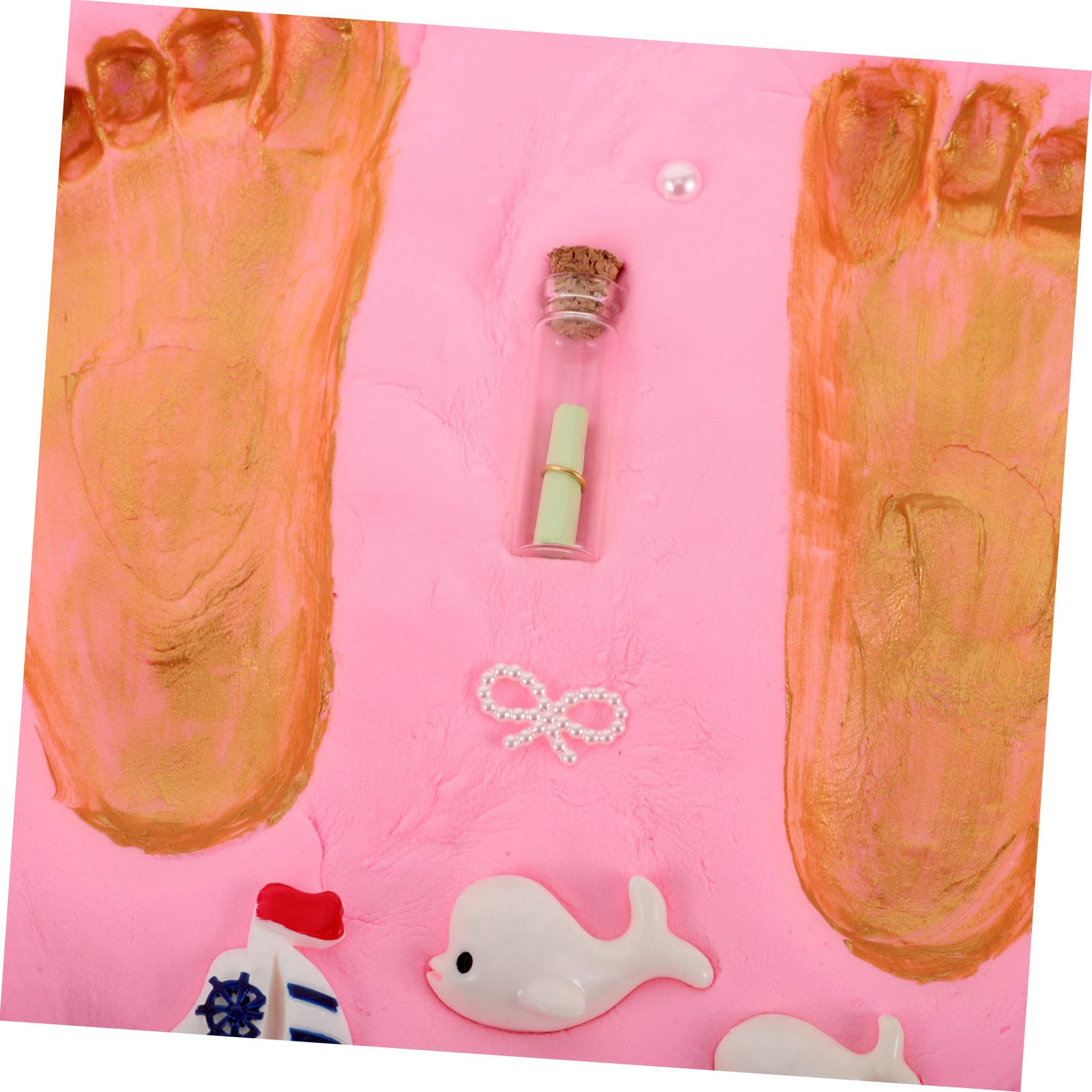 Kit Impronte Mano e Piede Bebè, Ricordo Nascita, Rosa