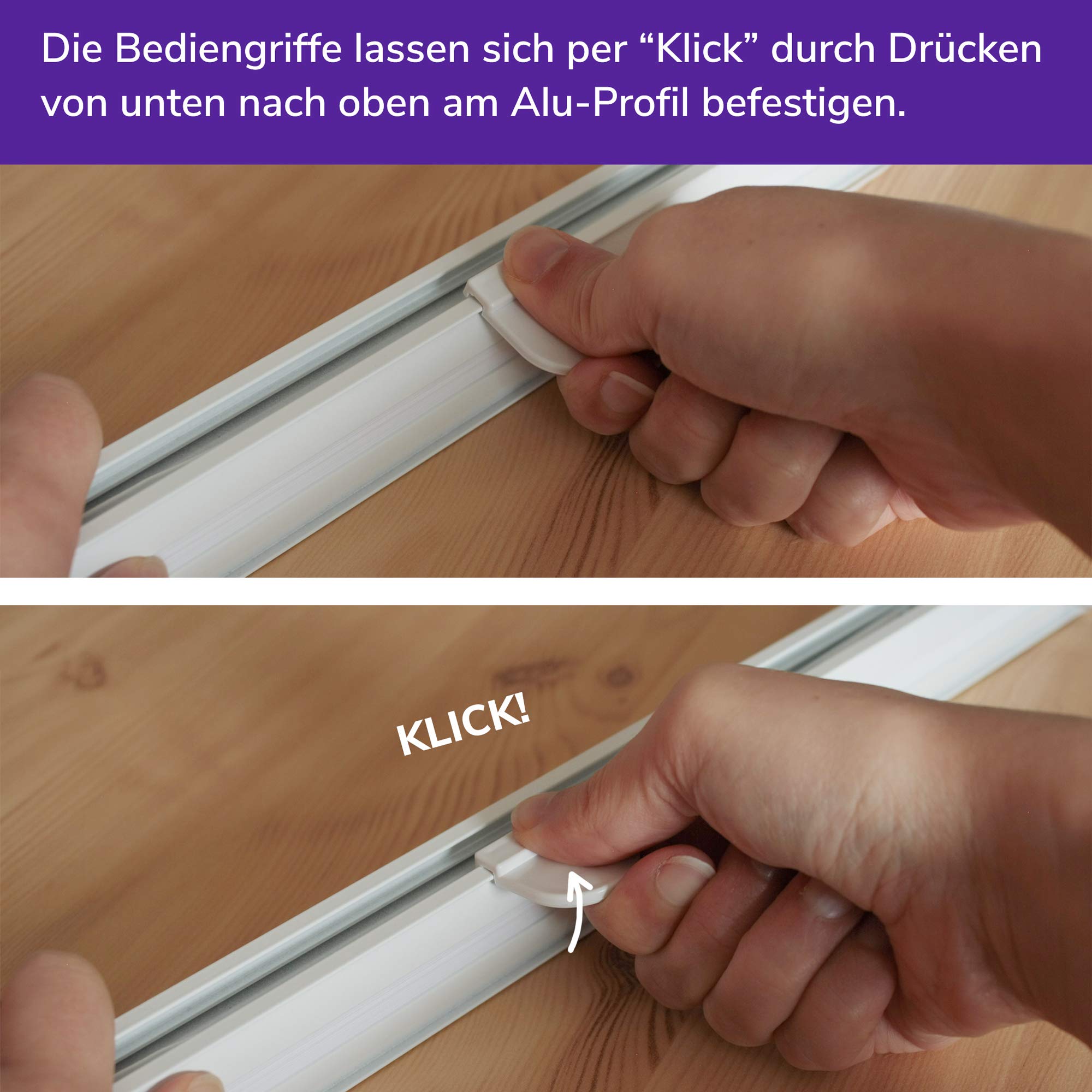 SchattenFreude Basic Klemmfix Plissee für Fenster, ohne Bohren