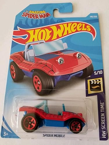 Miniatura 1 de Hot Wheels 2019 The Amazing Spider-Man Hw Tiempo de pantalla Spider-Mobile (rojoazul)