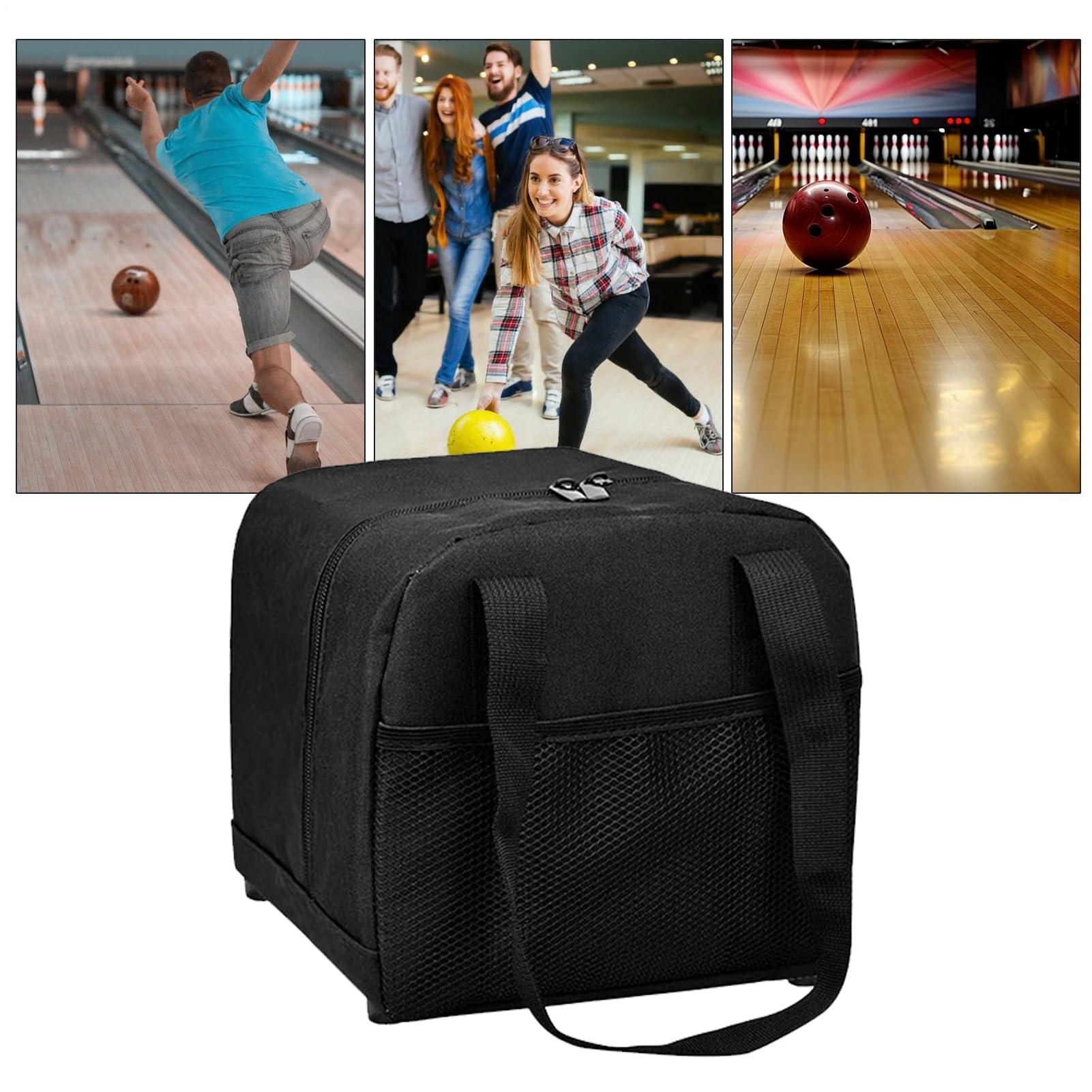 Sacs pour boules de bowling – Sac de transport à bandoulière rembourré pour une seule balle | Rangement de voyage sportif à sangle réglable | Accessoire de Ligue Professionnelle | Équipement de