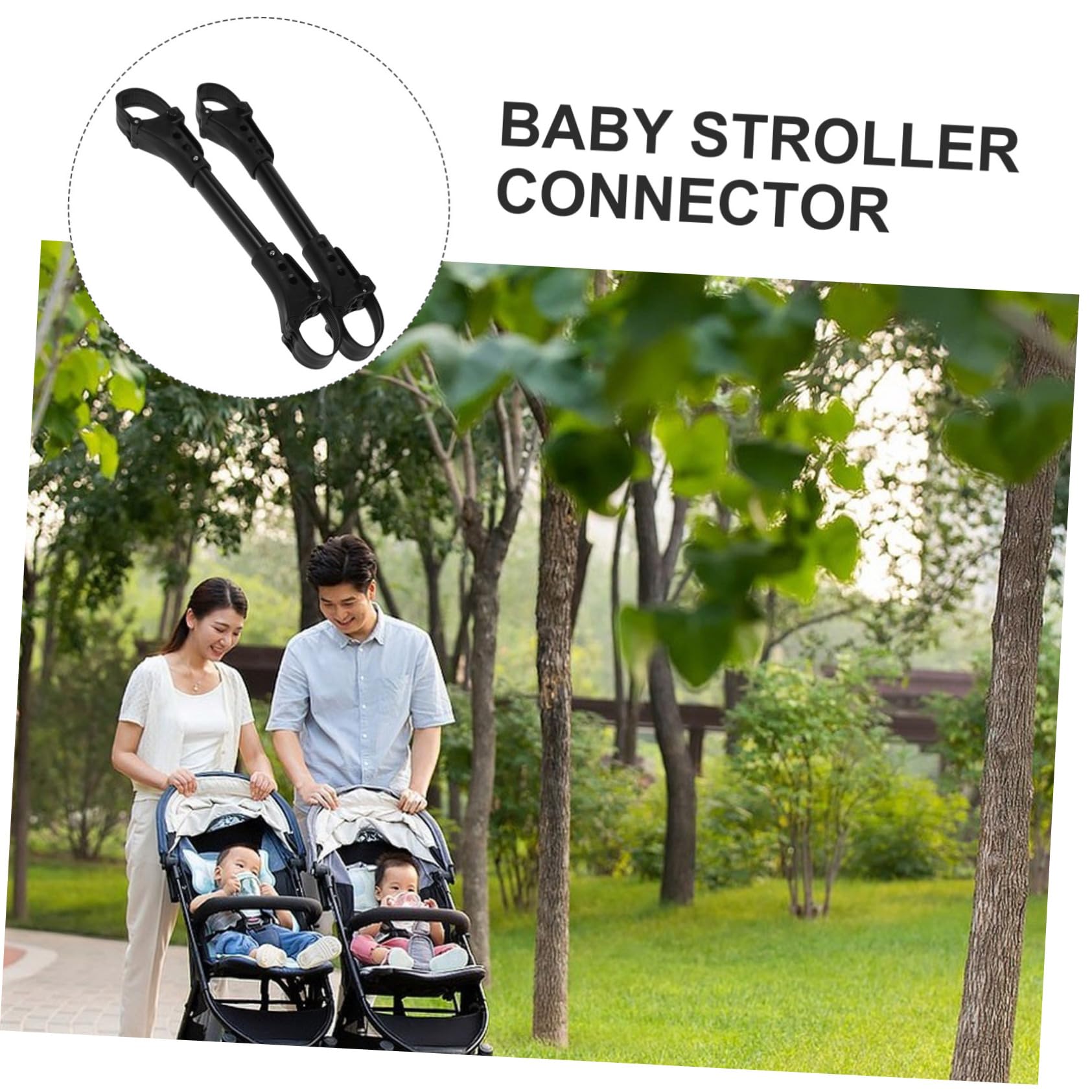 Lot de 2 connecteurs de poussette doubles légers pour poussette pour une utilisation facile en extérieur Design durable pour la marche et le shopping pour deux garçons et filles