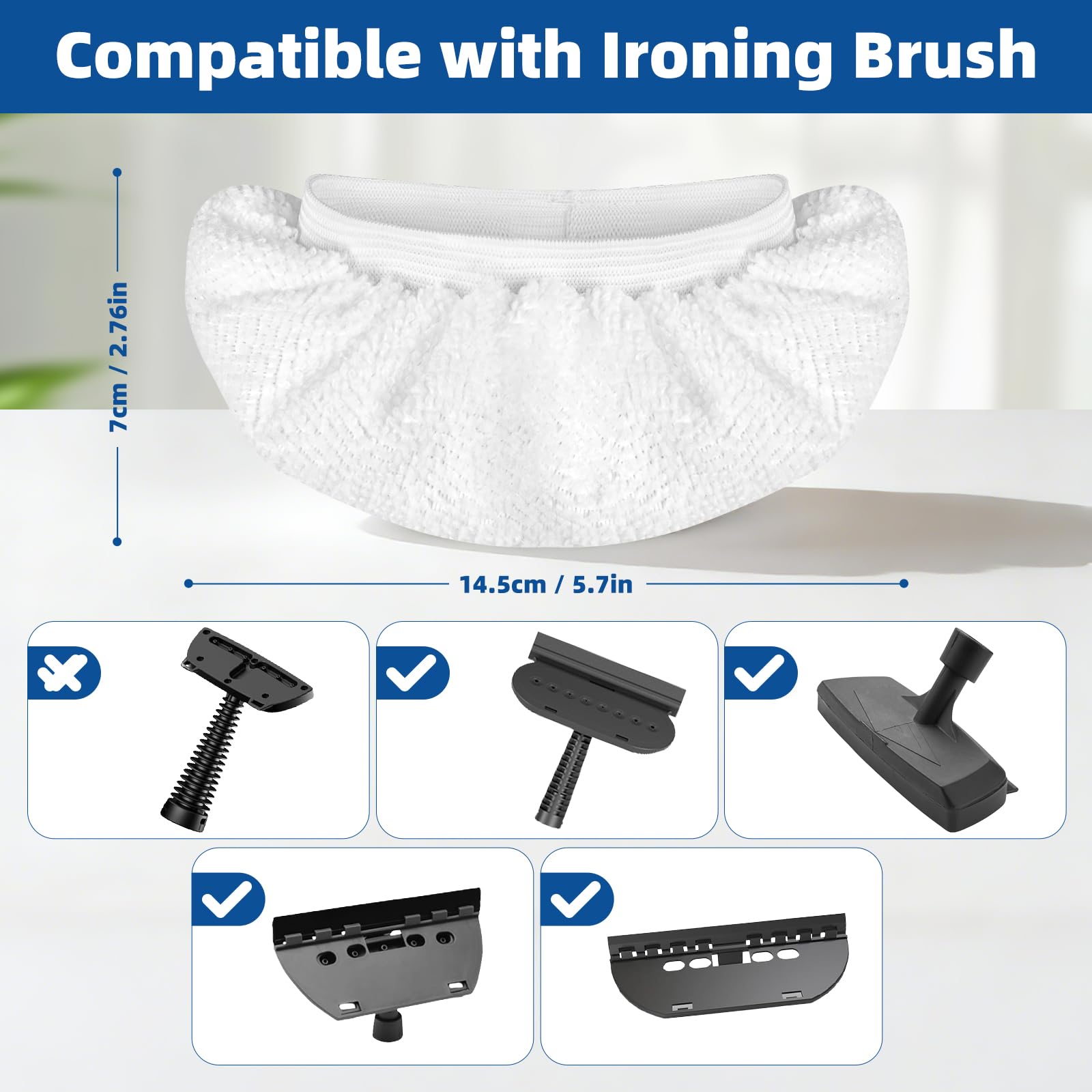 LOVECO 8 Pack Universal Microfiber Cloths for Handheld Steam Cleaner - Compatible with Bissell Steam Shot, PurSteam, Wagner Spraytech etc - Reusable Washable Steam Cleaner Accessories