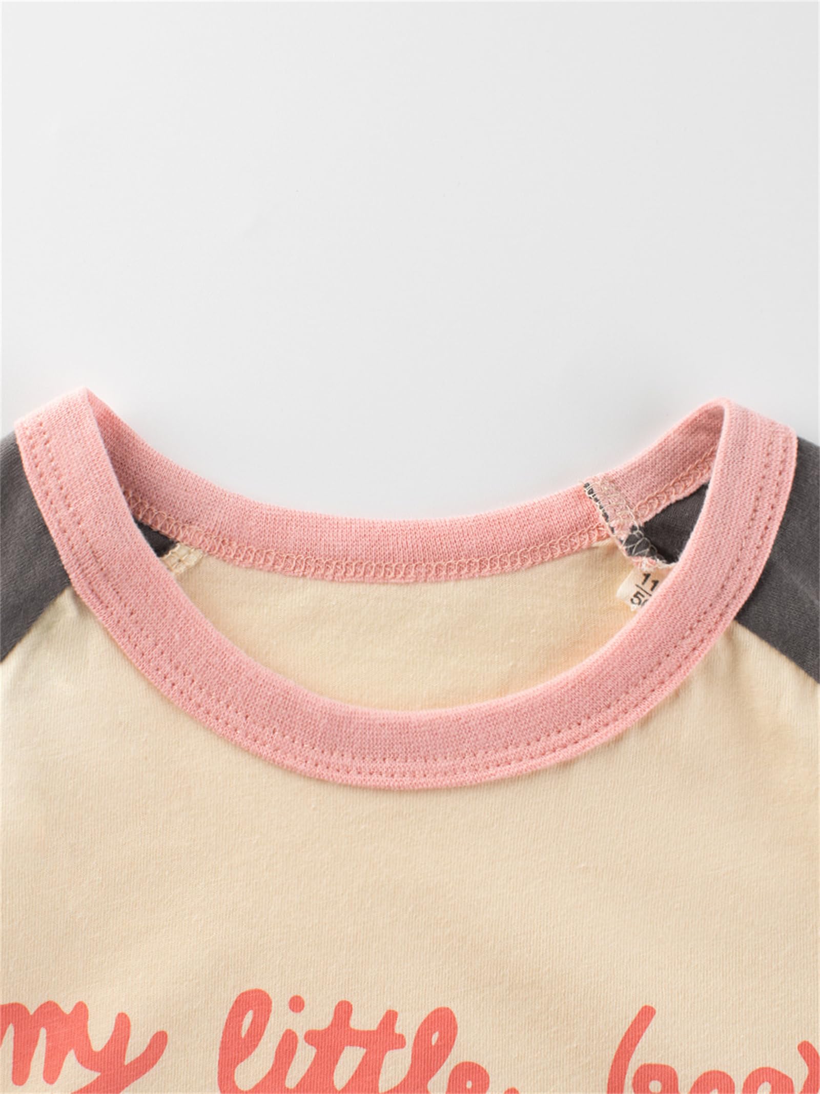 Little Baby Girls Short Sleeve Tops Summer Cute Cartoon Graphic Crewneck Tee T-Shirts Blouses for Kids (Beige,100/2-3 Y,Unisex,Big Kid,US,Age,2 Years,3 Years)