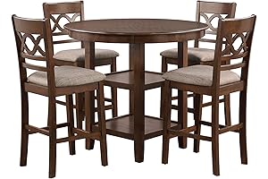 New Classic Furniture Cori 5-Piece Round Counter Height Dining Sets