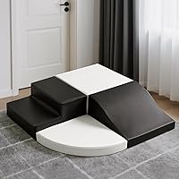 Vista 8 de Bloques de espuma para escalada para niños: juguetes para niños pequeños para diversión en interiores y exteriores - Estructura de juego de cuero PU