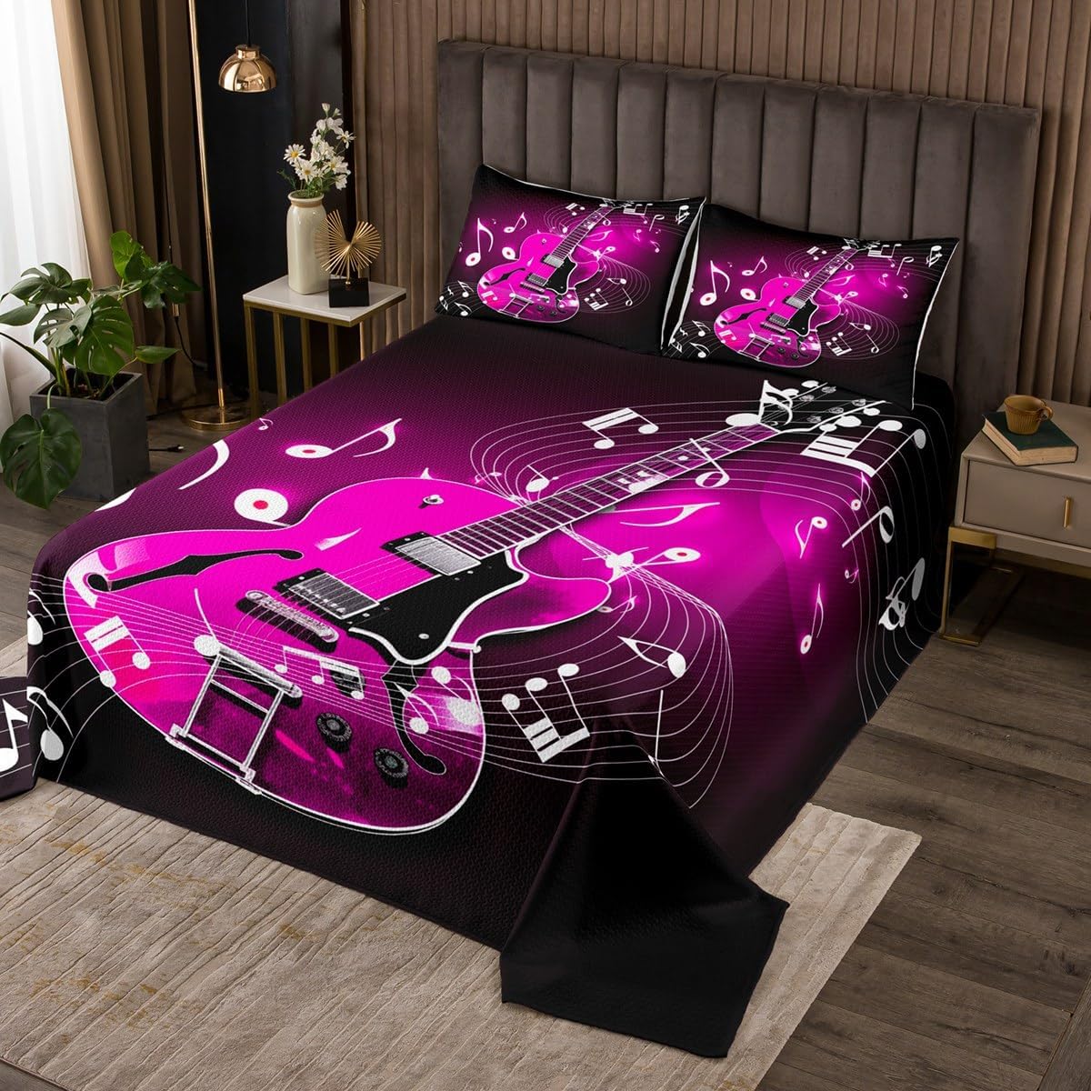 Gamepad Reversible Bedspread Set Queen Size for Kids,Boys Girls Gamer Video Game Quilt Set Geometric Bedspread Coverlet Green Hexagon Bedspread 3 Piece Decorative Bedding Quilted with 2 Pillow Shams