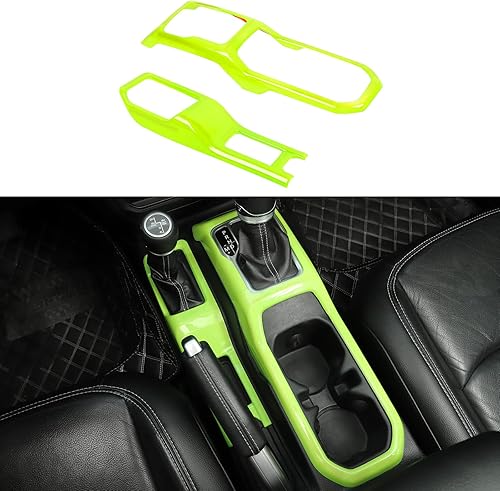 Vista 59 de JeCar Cubierta de panel para palanca de cambios de palanca de cambios de consola central para Jeep Wrangler JL JLU Gladiator JT 2018-2025+ Textura