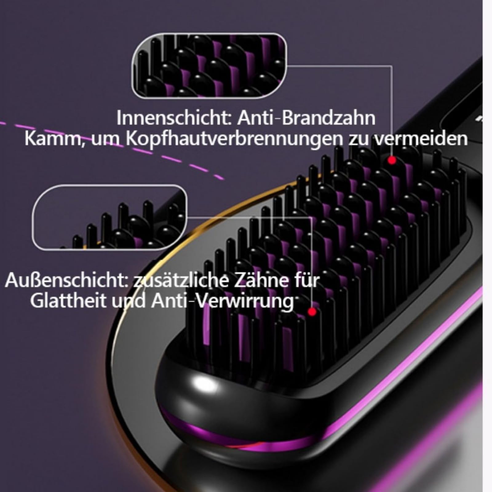 clinora 2.0 Die ERSTE intelligente SylingBürste für kurzes Haar，Tragbar, Neu aufgerüsteter Akku mit hoher Kapazität,Beschädigt das Haar nicht,ideal für Reisen，Für alle Haartypen geeignet